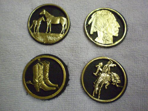 Southwestern goldtone inserts for belt buckles, bo